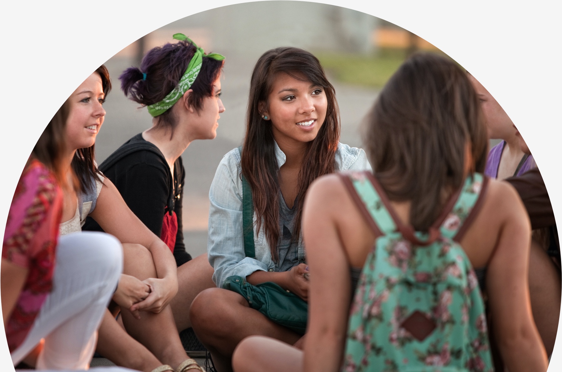 a group of students gathered in discussion